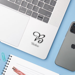 Monogram Letter and Name Sticker
