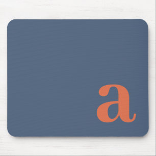 Monogram Letter Blue & Red Minimalist Mouse Mat