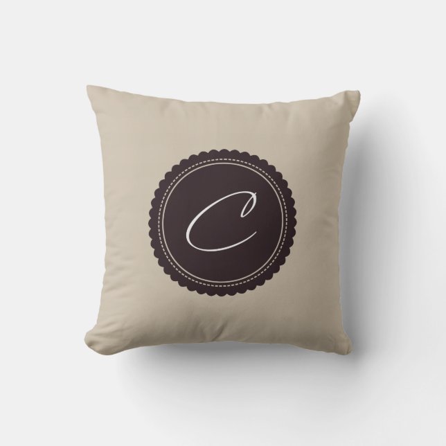 Monogram Letter C Cushion (Front)