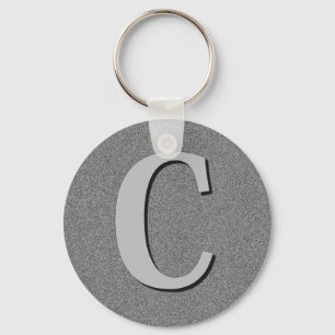 Monogram Letter C Key Ring