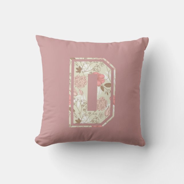 Monogram Letter D Cushion (Front)