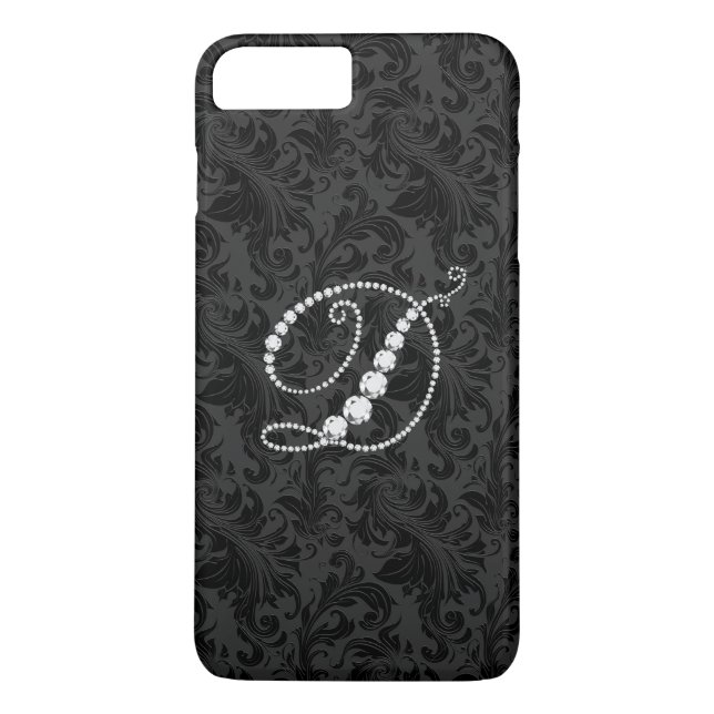 Monogram Letter D In Diamonds Case-Mate iPhone Case (Back)