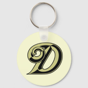 Monogram Letter D Keychain