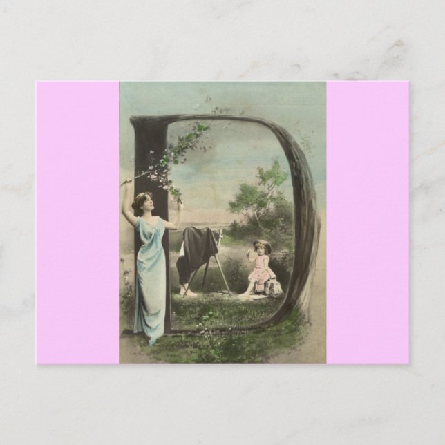 Monogram Letter D Postcard (Front)