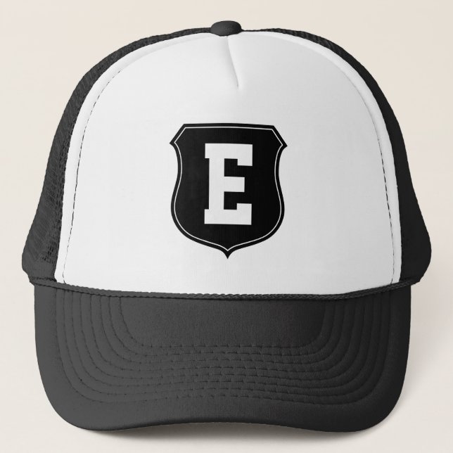 Monogram letter E hat | Personalized sports cap (Front)
