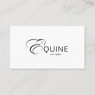 Monogram Letter E Horse Business Card