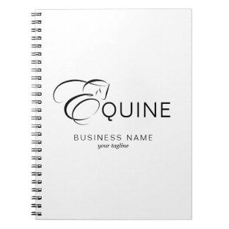 Monogram Letter E Horse Notebook