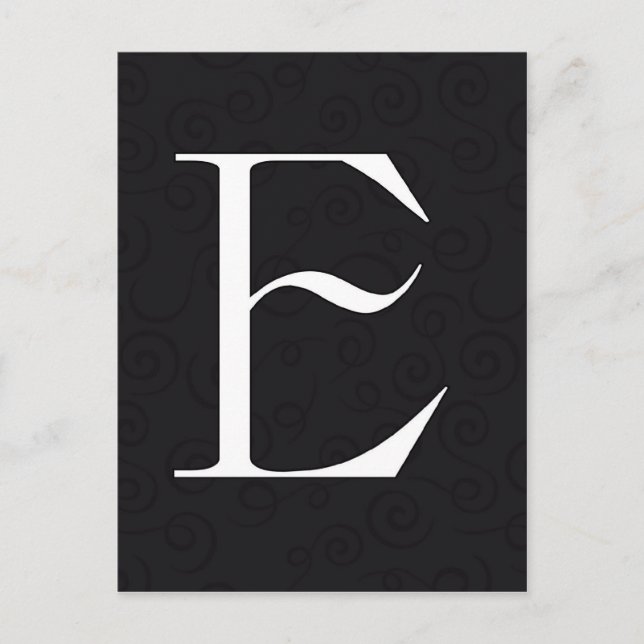Monogram Letter E Postcard (Front)