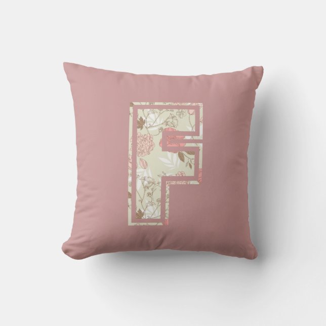 Monogram Letter F Cushion (Front)