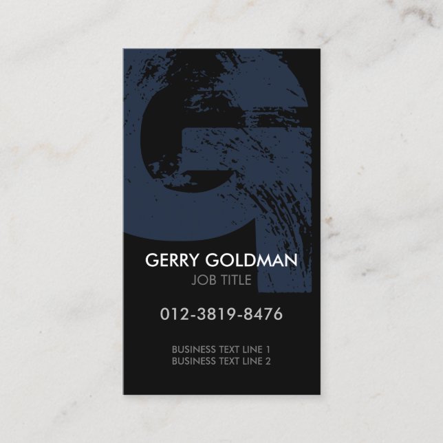 Monogram Letter G Business Card (Front)