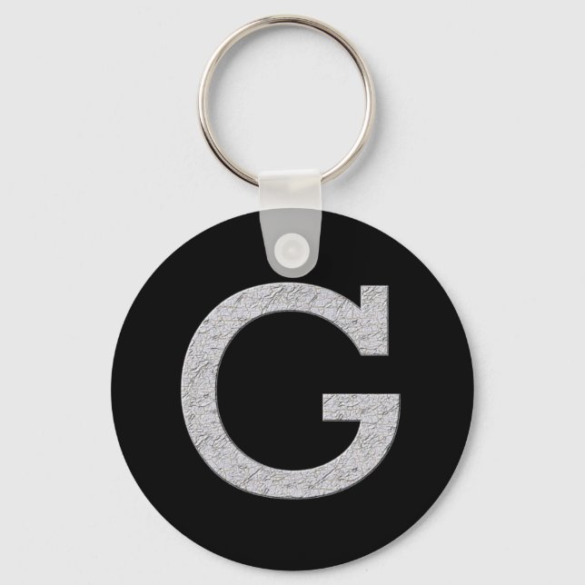 Monogram Letter G Key Ring (Front)