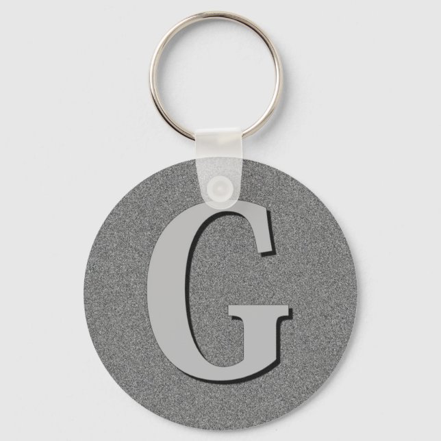 Monogram Letter G Key Ring (Front)