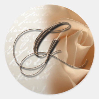 Monogram Letter G Wedding Envelope Seal