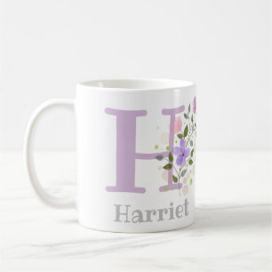 Monogram Letter H & Christian Name Coffee Mug