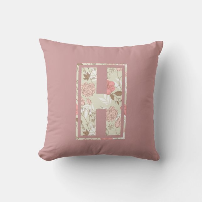 Monogram Letter H Cushion (Front)