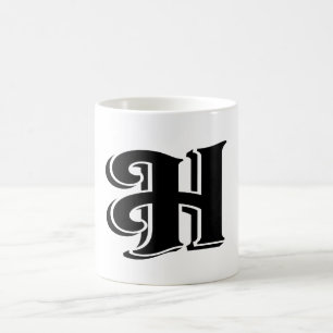 Monogram Letter H Name Initial Coffee Mug