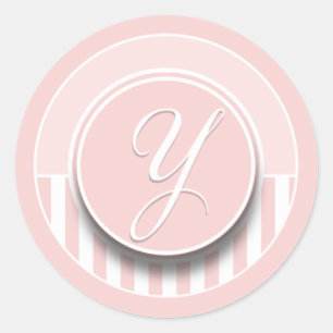 Monogram Letter Initial Y Sticker Seal Label