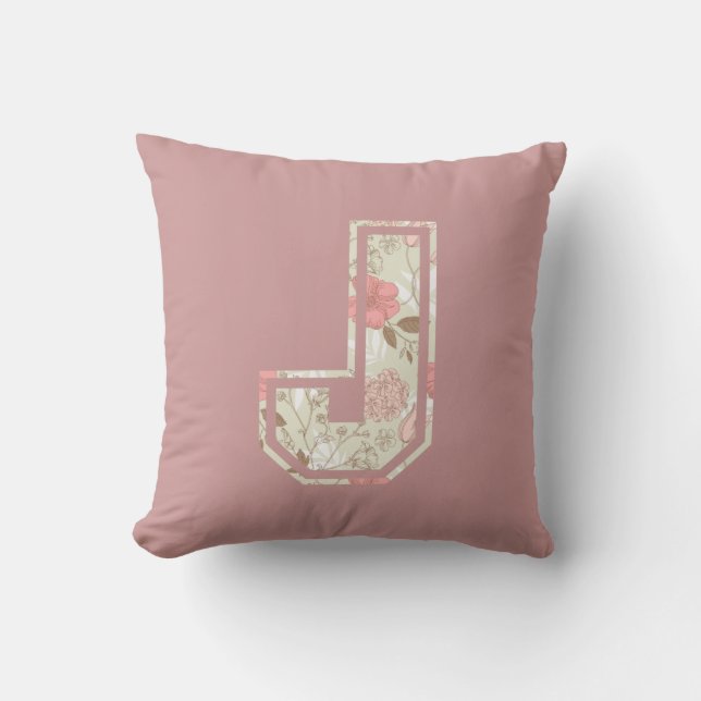 Monogram Letter J Cushion (Front)