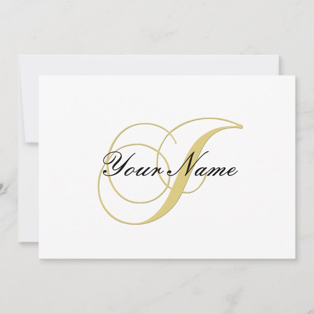 Monogram Letter J  Golden Single (Front)