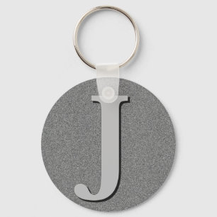 Monogram Letter J Key Ring