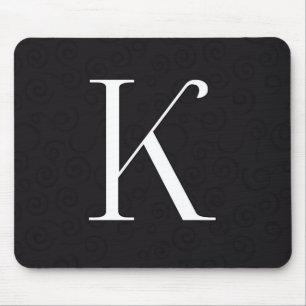 Monogram Letter K Mouse Mat