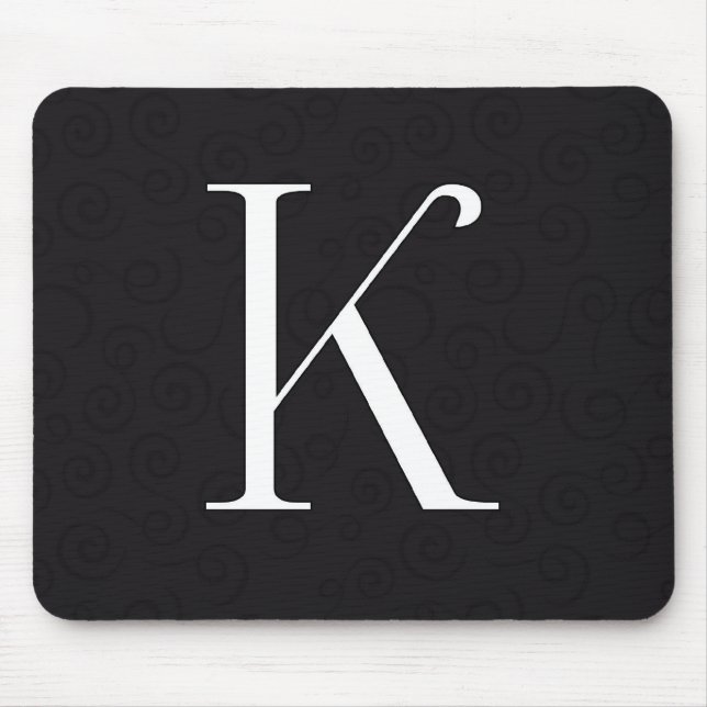 Monogram Letter K Mouse Mat (Front)