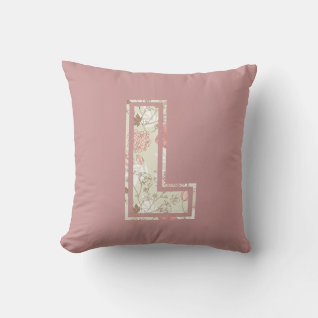 Monogram Letter L Cushion (Front)
