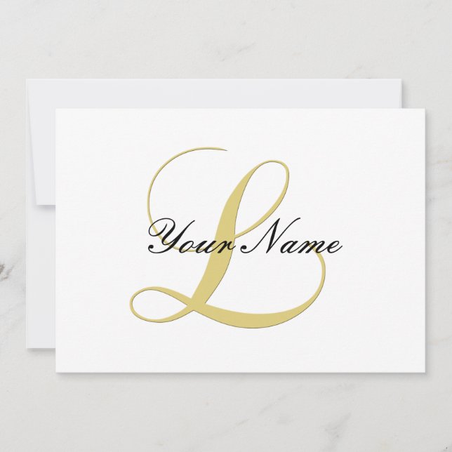 Monogram Letter L Golden Single (Front)