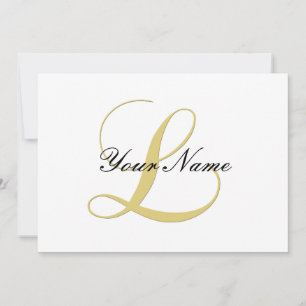 Monogram Letter L Golden Single