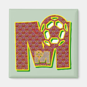 monogram letter m magnet