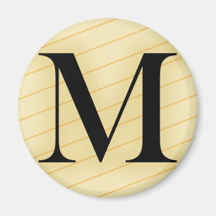 Monogram Letter - M (orange) Magnet
