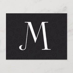 Monogram Letter M Postcard