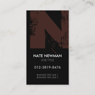 Monogram Letter N Business Card