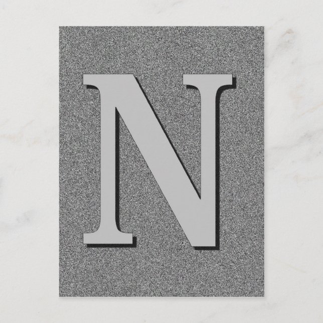 Monogram Letter N Postcard (Front)