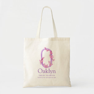 Monogram letter O orchids watercolor Oaklyn custom Tote Bag