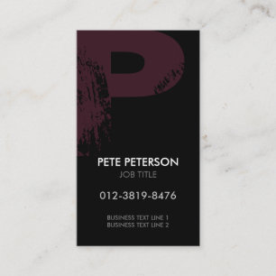 Monogram Letter P Business Card