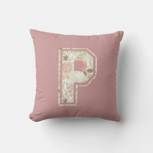 Monogram Letter P Cushion