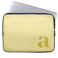 Monogram Letter Pale Yellow & Mustard Minimalist