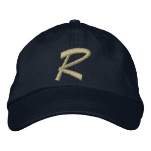 Monogram Letter R Embroidered Embroidered Hat