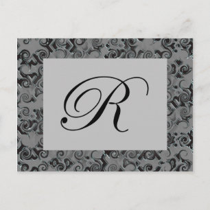 Monogram Letter R Postcard