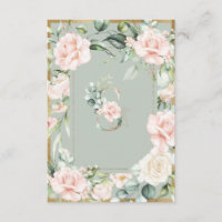 Monogram Letter S Wedding Thank You Card