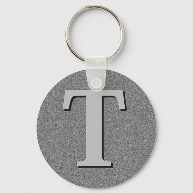 Monogram Letter T Key Ring (Front)