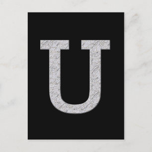 Monogram Letter U Postcard