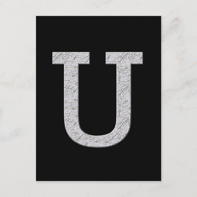 Monogram Letter U Postcard (Front)