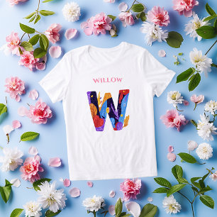 Monogram - Letter W Bold & Artistic Birthday Gift Tri-Blend Shirt
