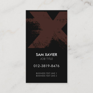 Monogram Letter X Business Card