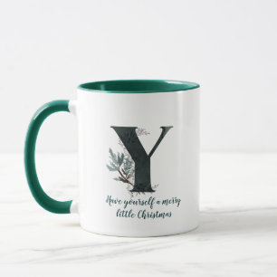 Monogram Letter Y design and photo Christmas Mug