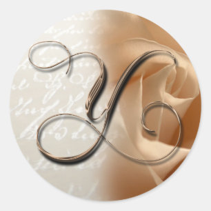 Monogram Letter Y Wedding Envelope Seal