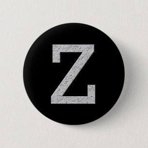 Monogram Letter Z 6 Cm Round Badge