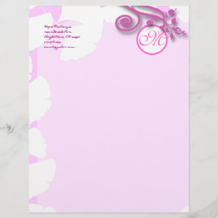 Monogram Letterhead Lavender and Raspberry